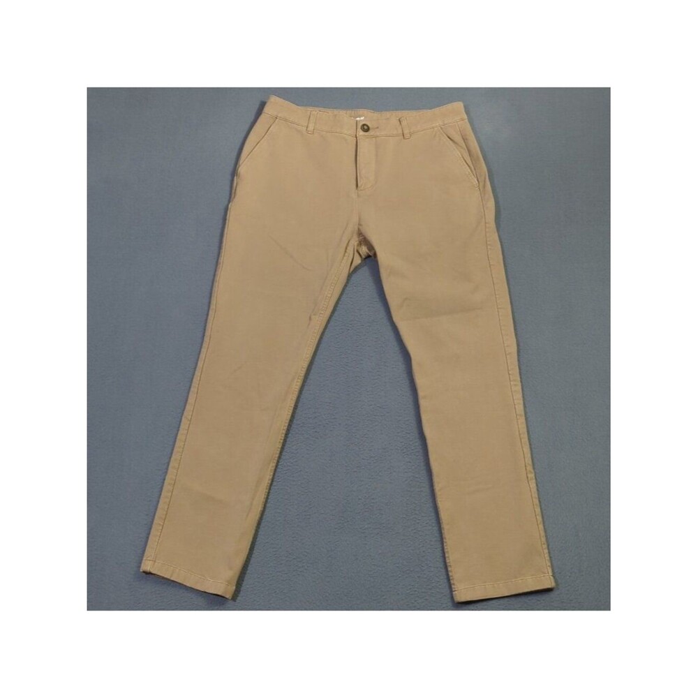 Mugsy Pants Men's 34x30 Khaki Tan Belmonts Chino Classic Fit Stretch